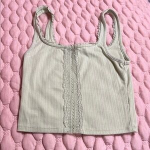 forever21 green lace tank top